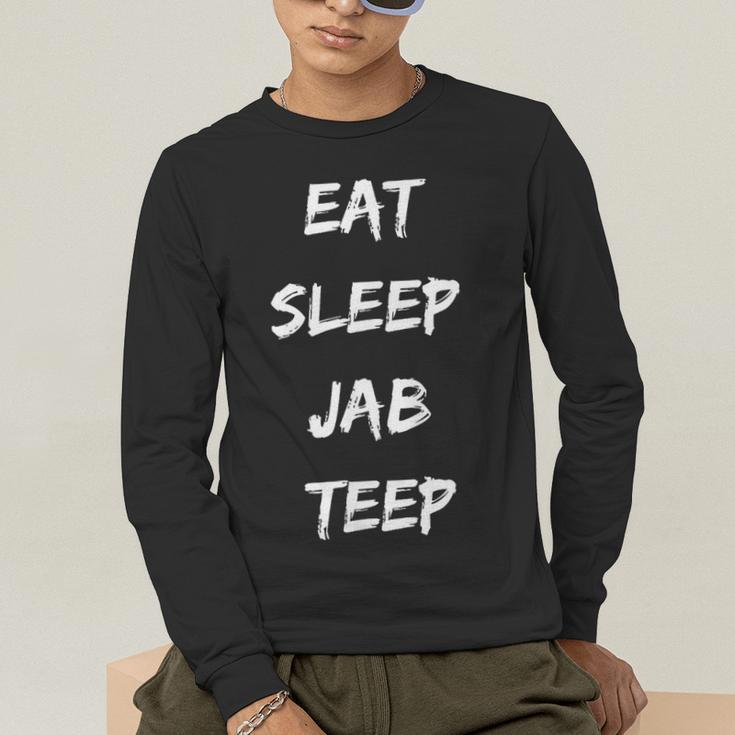 Eat Sleep Jab Teep Rep Muay Thai Men's Long Sleeve T-Shirt
