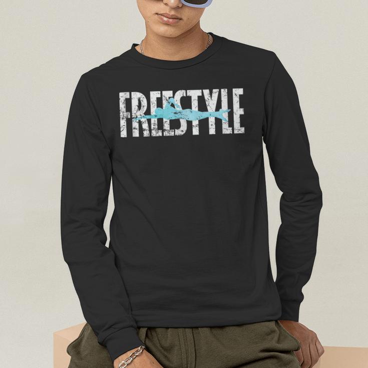 Freestyle Swimming Men's Long Sleeve T-Shirt Freestyle Swimming Men's Long Sleeve T-Shirt