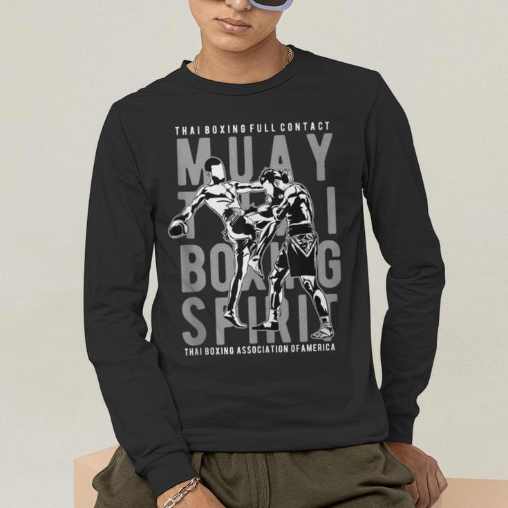 Full Contact Thai Boxing Association Of America Muay Thai Men's Long Sleeve T-Shirt Full Contact Thai Boxing Association Of America Muay Thai Men's Long Sleeve T-Shirt