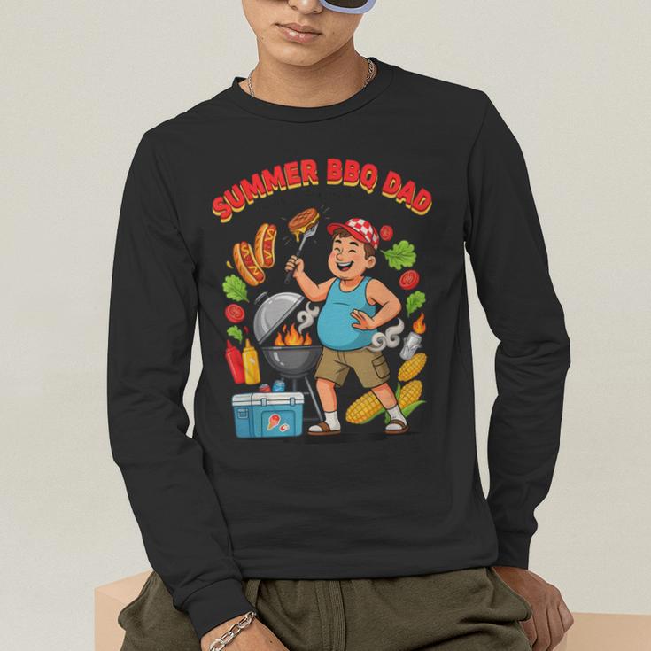 Fun Summer BBQ Dad For Grilling Enthusiasts Men's Long Sleeve T-Shirt