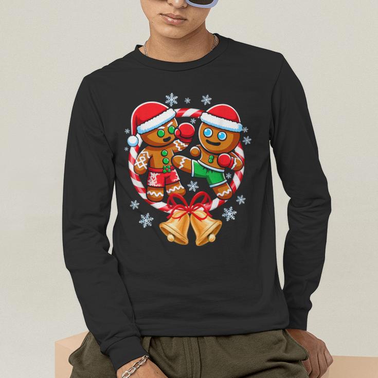 Gingerbread Cookies Christmas Fighting Muay Thai Men's Long Sleeve T-Shirt Gingerbread Cookies Christmas Fighting Muay Thai Men's Long Sleeve T-Shirt