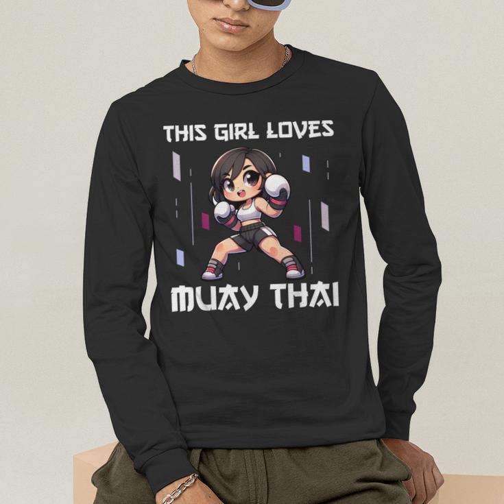 This Girl Loves Muay Thai Muay Thai Girls Kids Men's Long Sleeve T-Shirt This Girl Loves Muay Thai Muay Thai Girls Kids Men's Long Sleeve T-Shirt