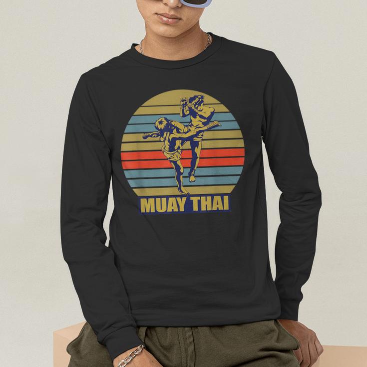 Great Muay Thai Kickboxing Martial Artist Thailand Men's Long Sleeve T-Shirt