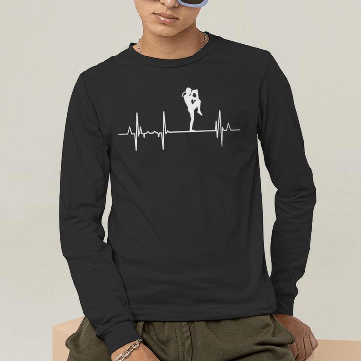 My Heart Beats For Muay Thai Martial Artist Men's Long Sleeve T-Shirt My Heart Beats For Muay Thai Martial Artist Men's Long Sleeve T-Shirt
