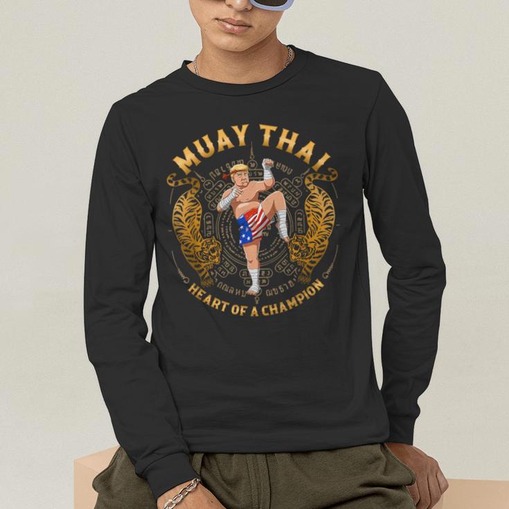Heart Of a Champion Kickboxing And Muay Thai Trump Men's Long Sleeve T-Shirt