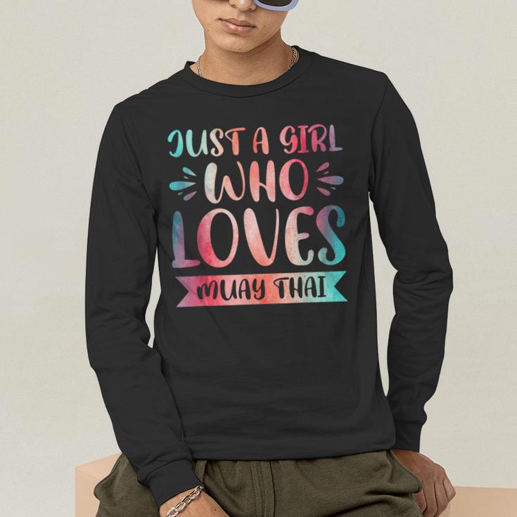Just a Girl Who Loves Muay Thai Men's Long Sleeve T-Shirt Just a Girl Who Loves Muay Thai Men's Long Sleeve T-Shirt
