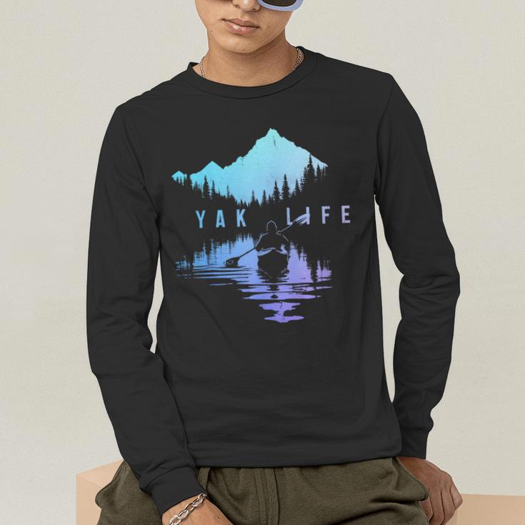 Kayak Kayak Vintage Mountains Canoe Kayak Men's Long Sleeve T-Shirt Kayak Kayak Vintage Mountains Canoe Kayak Men's Long Sleeve T-Shirt