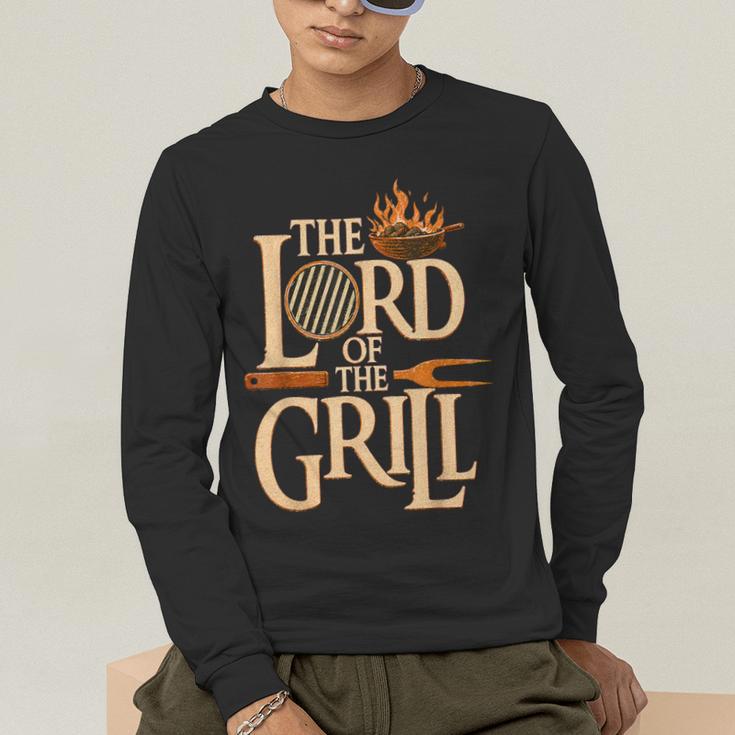 Lord Of The Grill BBQ Daddy Nerd Dad Men's Long Sleeve T-Shirt Lord Of The Grill BBQ Daddy Nerd Dad Men's Long Sleeve T-Shirt
