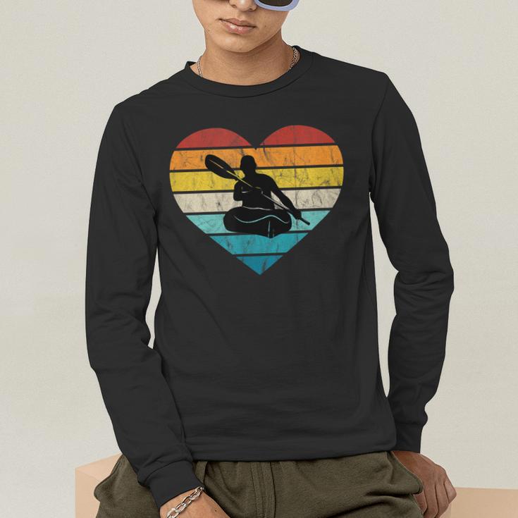 I Love Canoeing Water Sports Canoe Tour Paddling Canadian Men's Long Sleeve T-Shirt