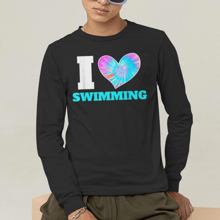 I Love Swimming Swimmer Swim Men's Long Sleeve T-Shirt I Love Swimming Swimmer Swim Men's Long Sleeve T-Shirt