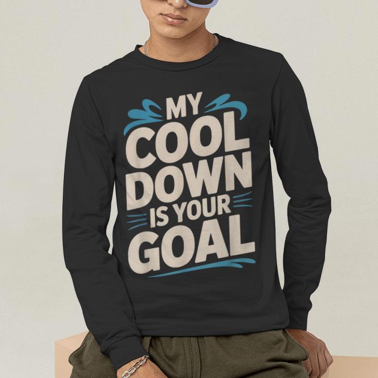 Masters Swimmer Cool Down Workout Humor Bold Swimming Men's Long Sleeve T-Shirt Masters Swimmer Cool Down Workout Humor Bold Swimming Men's Long Sleeve T-Shirt