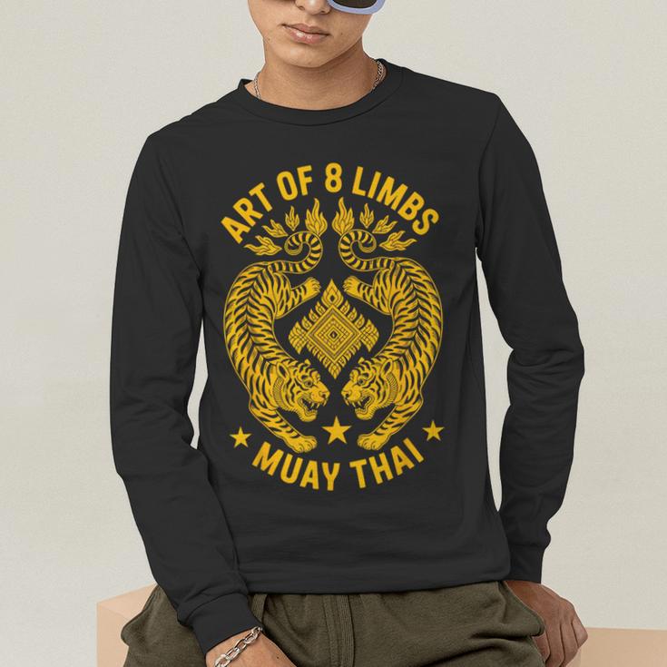 Muay Thai Art Of 8 Limbs Thai Boxing Men's Long Sleeve T-Shirt Muay Thai Art Of 8 Limbs Thai Boxing Men's Long Sleeve T-Shirt