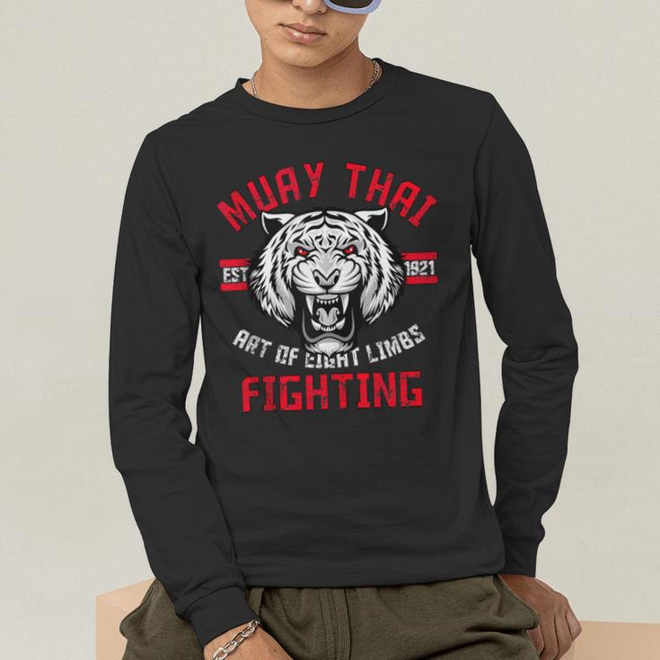 Muay Thai Art Of Eight Limbs Thai Boxing Mixed Martial Art Men's Long Sleeve T-Shirt Muay Thai Art Of Eight Limbs Thai Boxing Mixed Martial Art Men's Long Sleeve T-Shirt