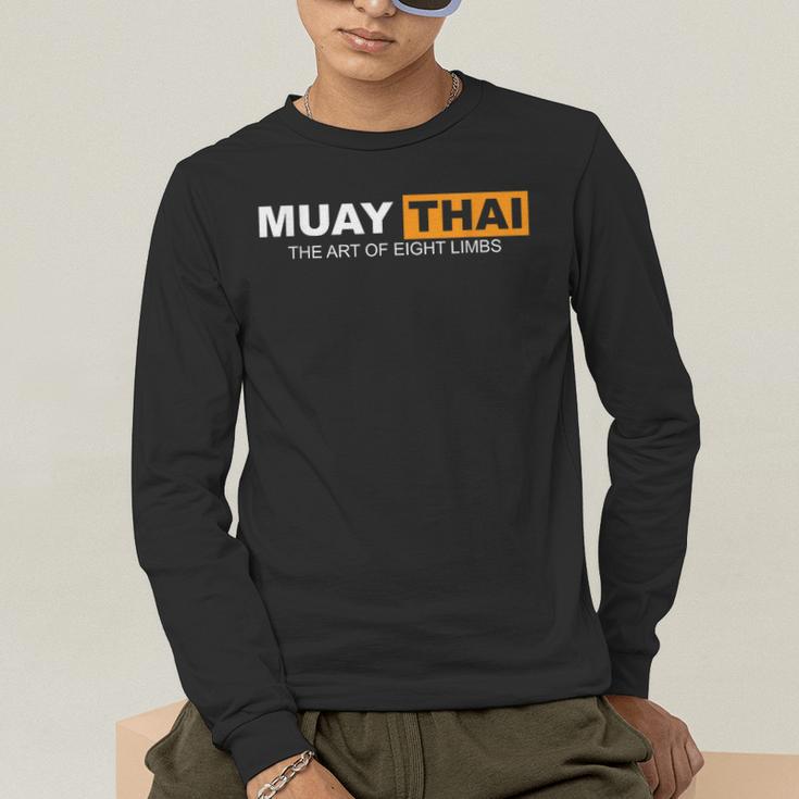 Muay Thai The Art Of Eight Limbs Kickboxing And MMA Fighter Men's Long Sleeve T-Shirt Muay Thai The Art Of Eight Limbs Kickboxing And MMA Fighter Men's Long Sleeve T-Shirt