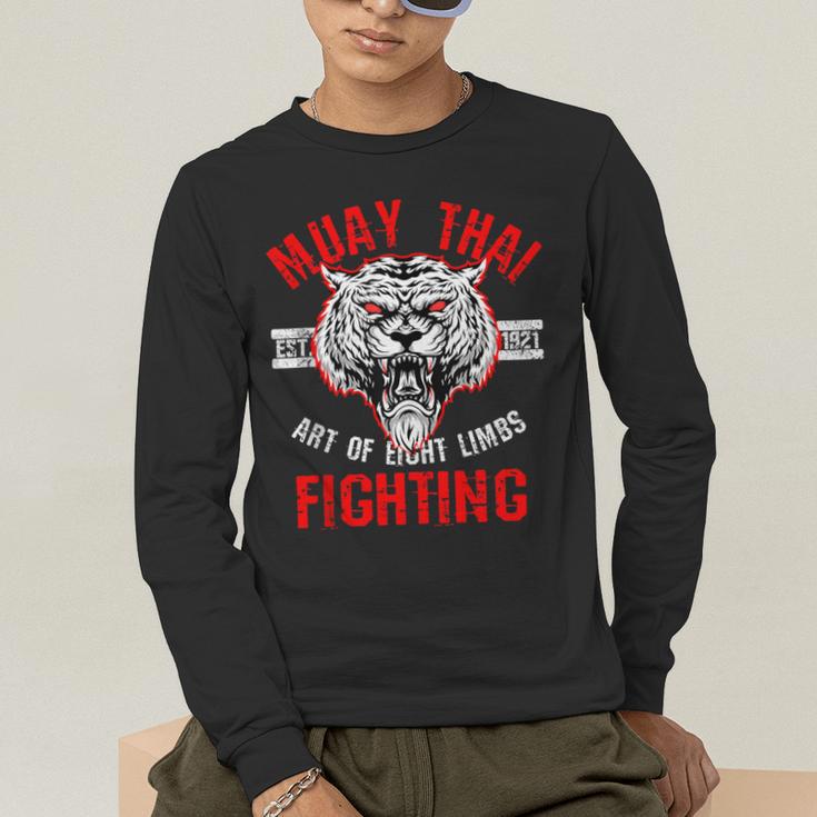 Muay Thai Art Of Eight Limbs Sak Yant Thai Boxing MMA Arts Men's Long Sleeve T-Shirt Muay Thai Art Of Eight Limbs Sak Yant Thai Boxing MMA Arts Men's Long Sleeve T-Shirt