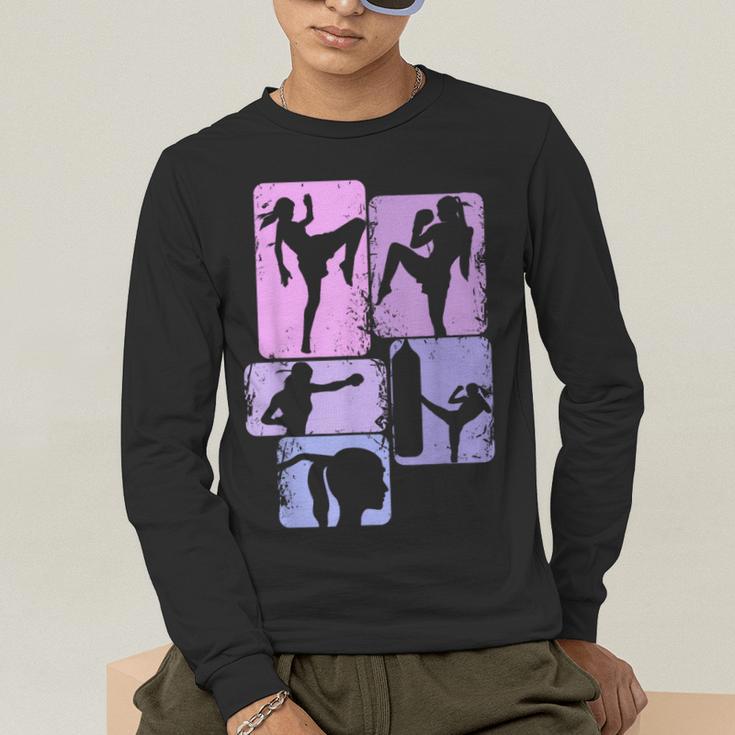 Muay Thai Thai Boxes Girls Kids Women Men's Long Sleeve T-Shirt Muay Thai Thai Boxes Girls Kids Women Men's Long Sleeve T-Shirt
