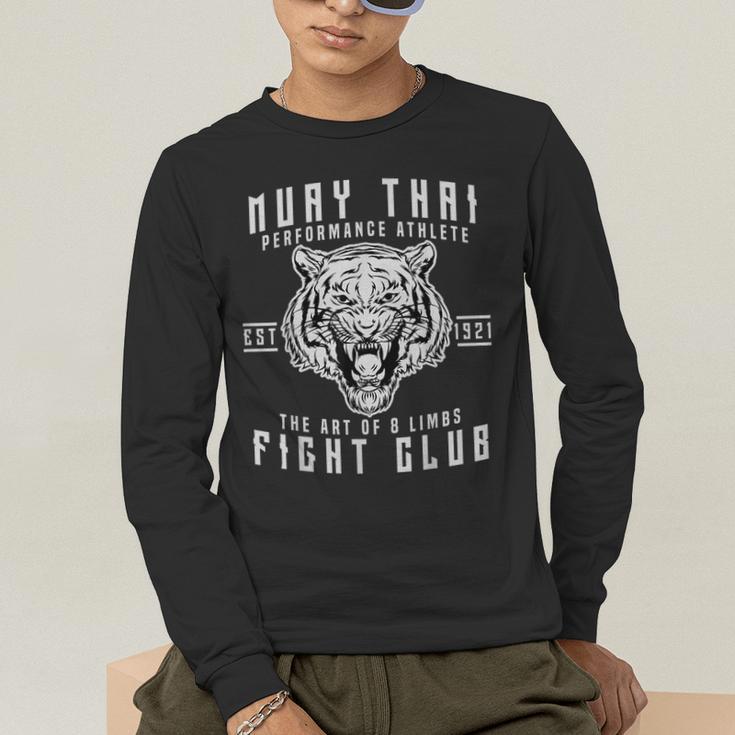 Muay Thai Thai Boxing Kickboxing Men's Long Sleeve T-Shirt Muay Thai Thai Boxing Kickboxing Men's Long Sleeve T-Shirt