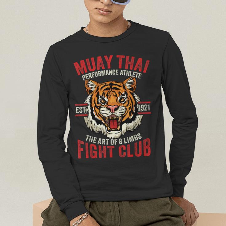 Muay Thai Thai Boxing Men's Long Sleeve T-Shirt Muay Thai Thai Boxing Men's Long Sleeve T-Shirt