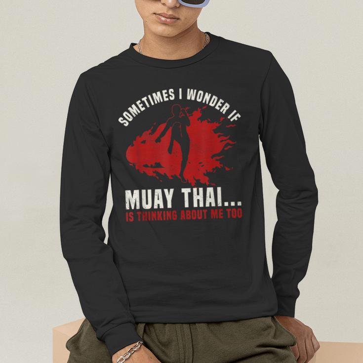 Muay Thai Boxing Teacher Kickboxing Martial Arts Instructor Men's Long Sleeve T-Shirt