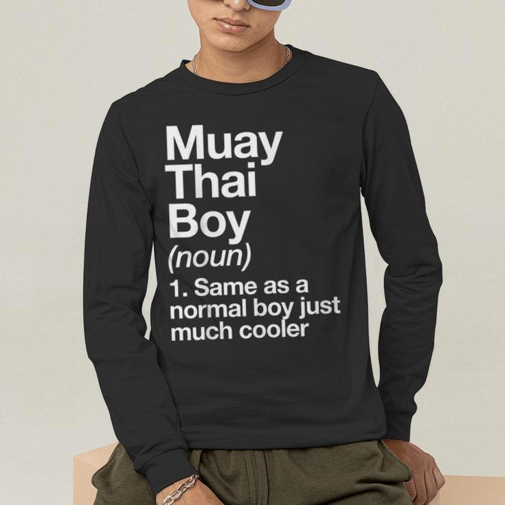 Muay Thai Boy Definition Martial Arts Sports Men's Long Sleeve T-Shirt
