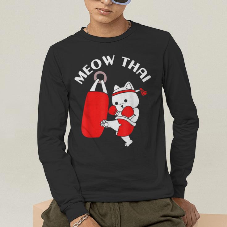 Muay Thai Cat Meow Thai Men's Long Sleeve T-Shirt Muay Thai Cat Meow Thai Men's Long Sleeve T-Shirt