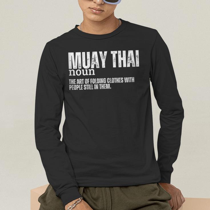 Muay Thai Definition Muay Thai Men's Long Sleeve T-Shirt Muay Thai Definition Muay Thai Men's Long Sleeve T-Shirt