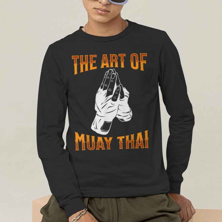 Muay Thai Fighter The Art Of Muay Thai Men's Long Sleeve T-Shirt Muay Thai Fighter The Art Of Muay Thai Men's Long Sleeve T-Shirt