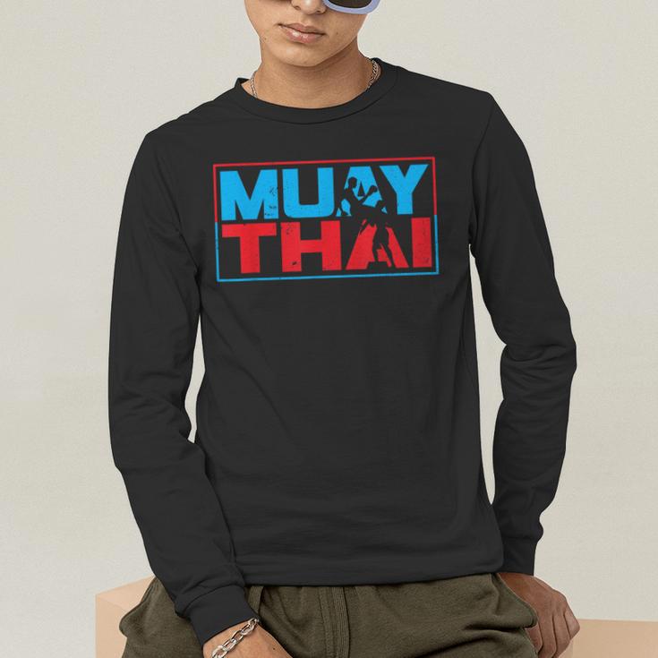 Muay Thai Fighter Boxing Martial Arts Hobby Men's Long Sleeve T-Shirt