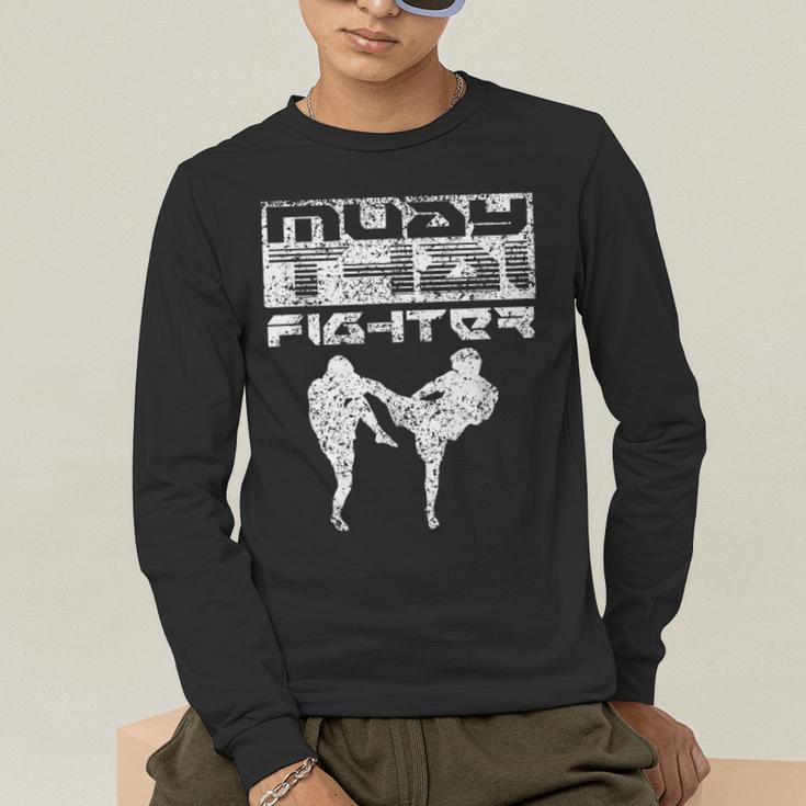 Muay Thai Fighter Boxing Martial Arts Men's Long Sleeve T-Shirt Muay Thai Fighter Boxing Martial Arts Men's Long Sleeve T-Shirt
