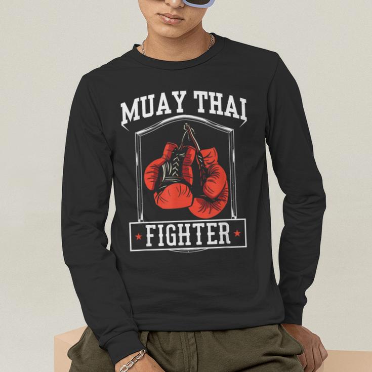 Muay Thai Fighter Hobby Boxing Martial Arts Men's Long Sleeve T-Shirt