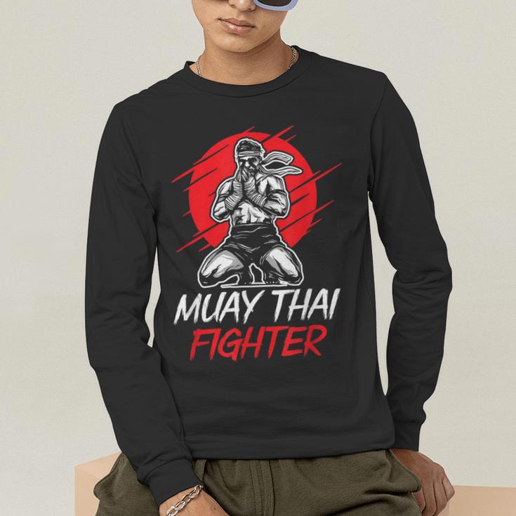 Muay Thai Fighter Martial Arts Boxing Hobby Men's Long Sleeve T-Shirt
