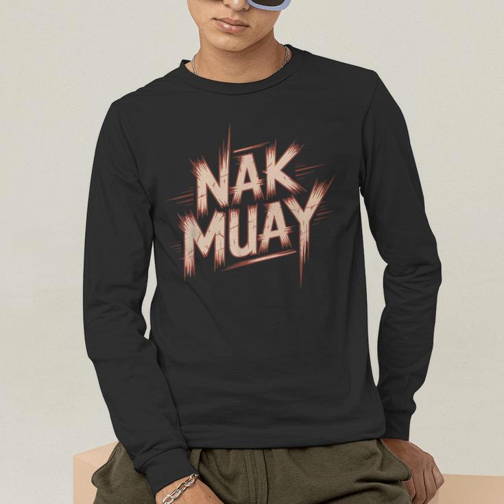 Muay Thai Fighter Nak Identity Training Practitioner Proud Men's Long Sleeve T-Shirt Muay Thai Fighter Nak Identity Training Practitioner Proud Men's Long Sleeve T-Shirt