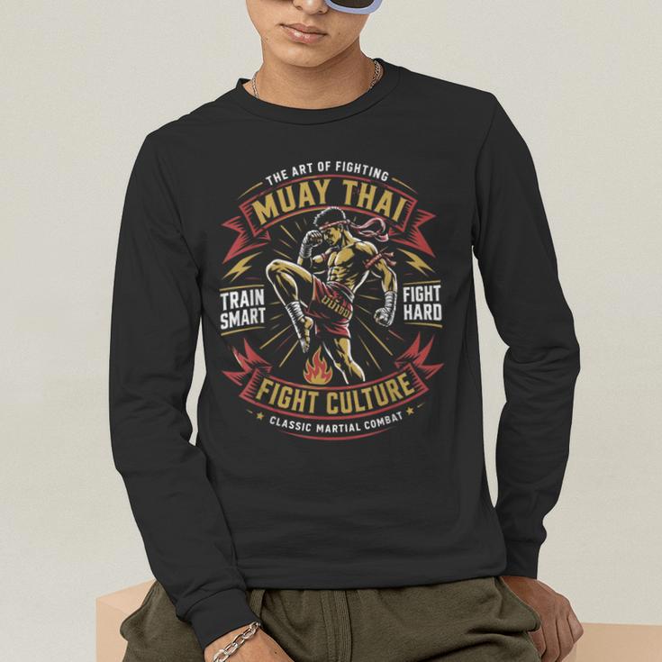 Muay Thai Fighter Training Thai Boxing Coach Men's Long Sleeve T-Shirt Muay Thai Fighter Training Thai Boxing Coach Men's Long Sleeve T-Shirt