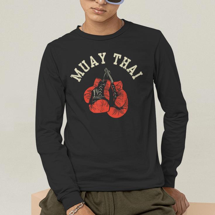 Muay Thai Hobby Boxing Fighter Martial Arts Men's Long Sleeve T-Shirt