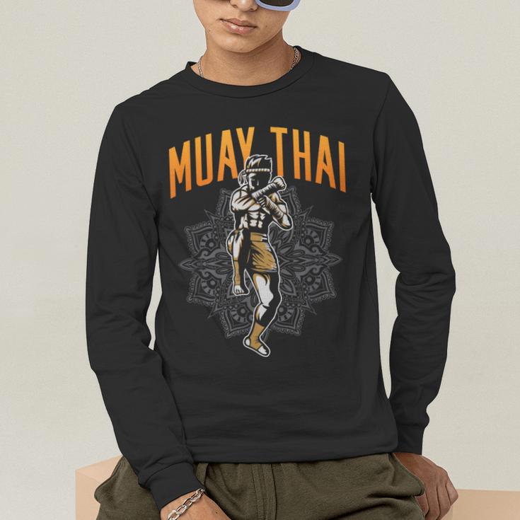 Muay Thai Hobby Martial Arts Fighter Boxing Men's Long Sleeve T-Shirt