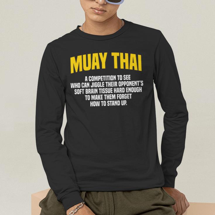 Muay Thai Martial Arts Combat Sports Men's Long Sleeve T-Shirt Muay Thai Martial Arts Combat Sports Men's Long Sleeve T-Shirt