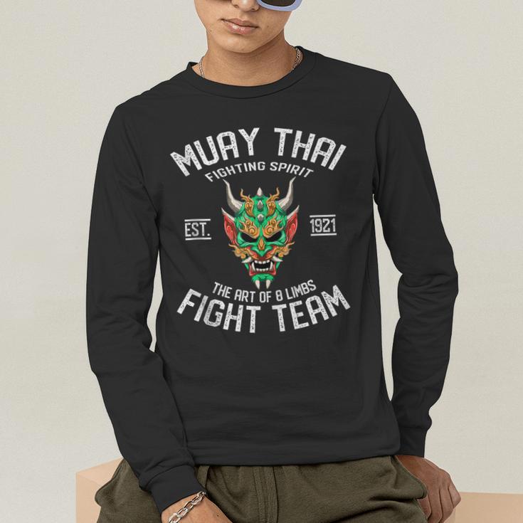Muay Thai Oni Fight Team Kickboxing Men's Long Sleeve T-Shirt