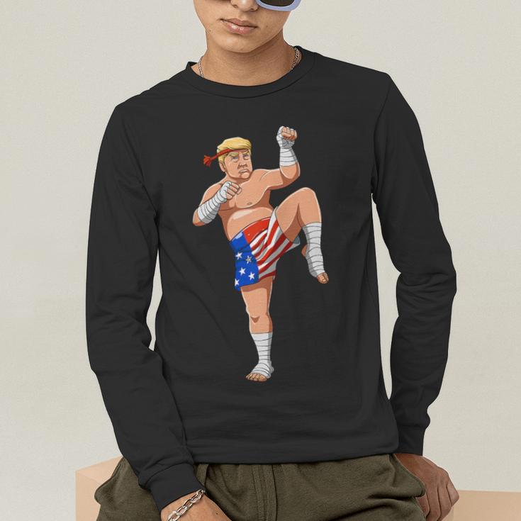 Muay Thai Trump Make Muay Thai Great Again Men's Long Sleeve T-Shirt Muay Thai Trump Make Muay Thai Great Again Men's Long Sleeve T-Shirt