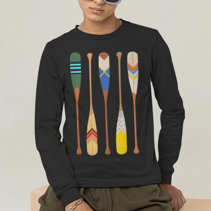 Paddle Canoe Men's Long Sleeve T-Shirt Paddle Canoe Men's Long Sleeve T-Shirt