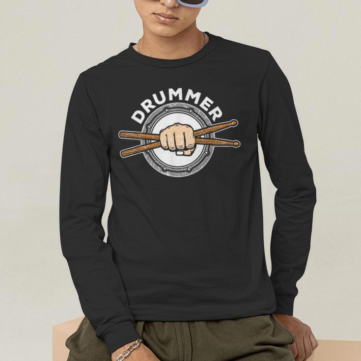 Percussion Drum Sticks Drummer Quote Drum Kit T-Shirt Men's Long Sleeve T-Shirt Percussion Drum Sticks Drummer Quote Drum Kit T-Shirt Men's Long Sleeve T-Shirt