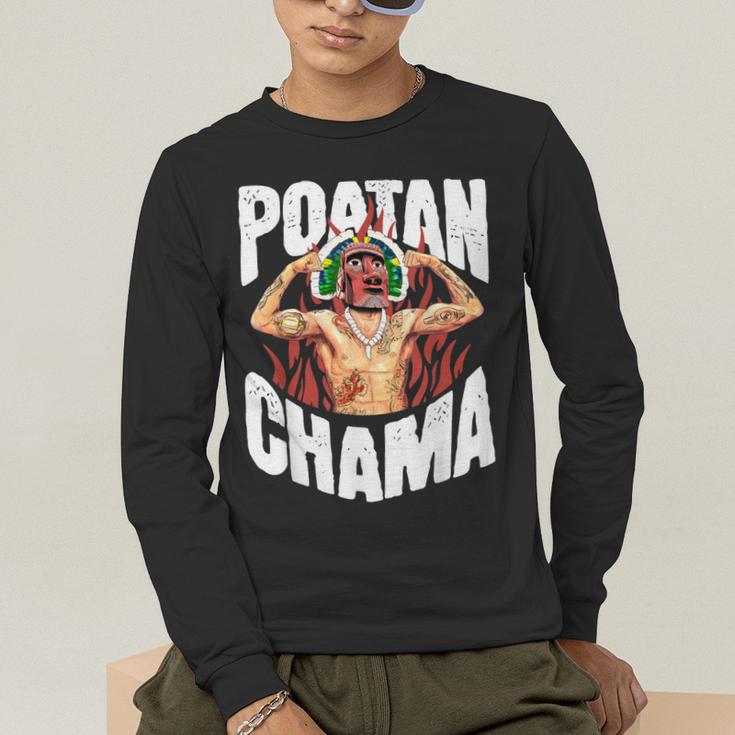 POATAN CHAMA MMA Fan JJB Boxing Muay Thai Kickboxing Men's Long Sleeve T-Shirt