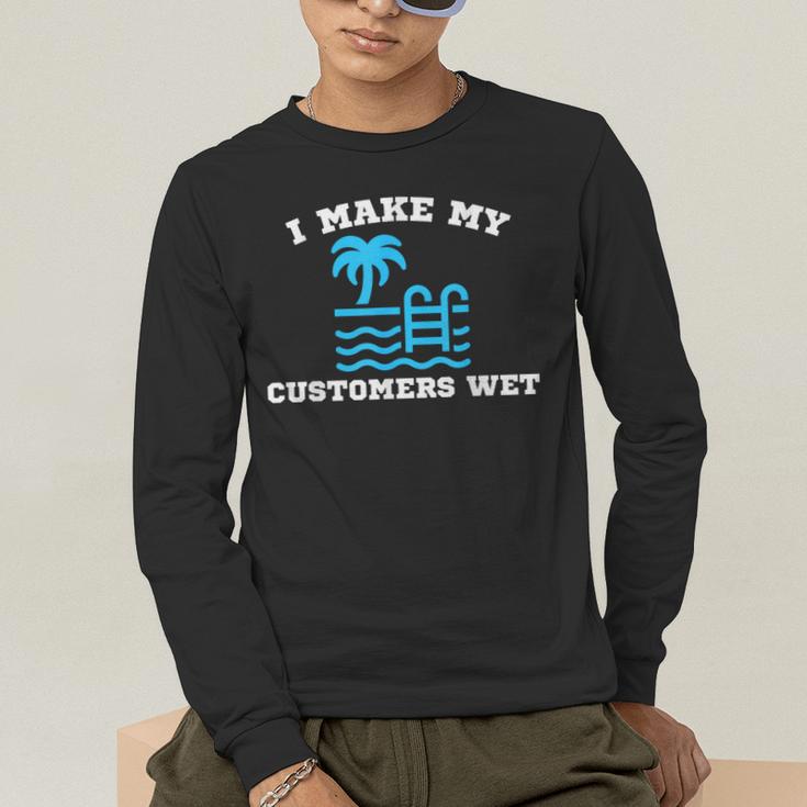 Pool Boy For Swimming Pool Service Guy Men's Long Sleeve T-Shirt