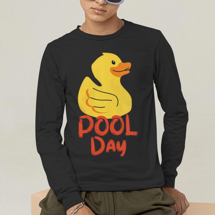 Pool Swimming Day Men's Long Sleeve T-Shirt Pool Swimming Day Men's Long Sleeve T-Shirt