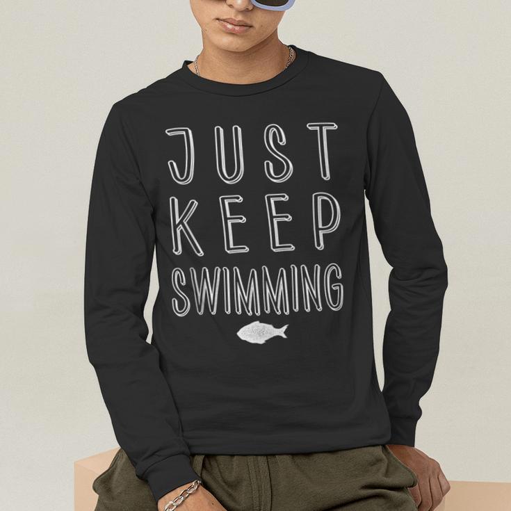 Pretty Fish Just Keep Swimming Men's Long Sleeve T-Shirt Pretty Fish Just Keep Swimming Men's Long Sleeve T-Shirt