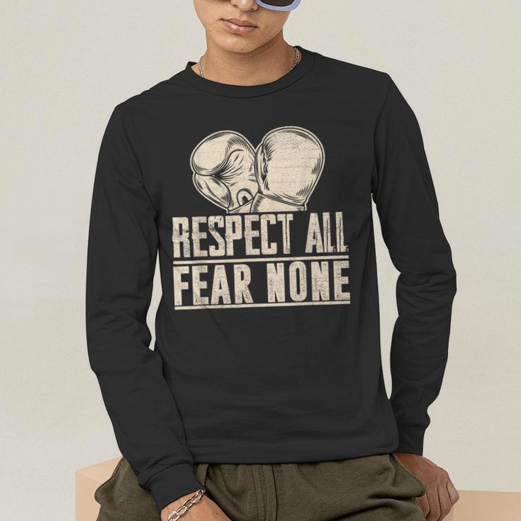 Respect All Fear None Muay Thai Men's Long Sleeve T-Shirt Respect All Fear None Muay Thai Men's Long Sleeve T-Shirt