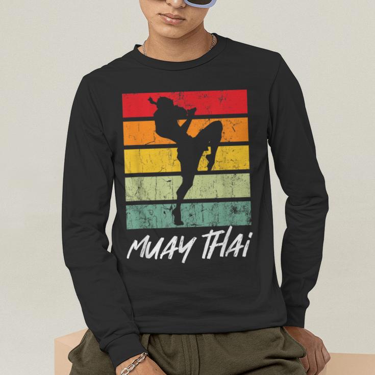 Retro Muay Thai Vintage MMA Martial Arts Thailand Boxing Men's Long Sleeve T-Shirt Retro Muay Thai Vintage MMA Martial Arts Thailand Boxing Men's Long Sleeve T-Shirt