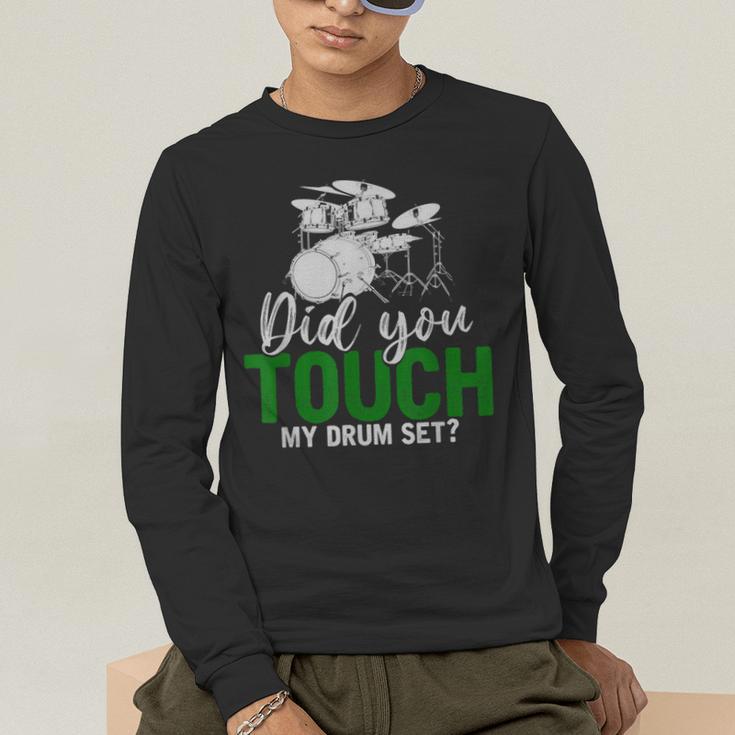 Rock Musical Instrument Band Drummer Drum Kit Men's Long Sleeve T-Shirt Rock Musical Instrument Band Drummer Drum Kit Men's Long Sleeve T-Shirt