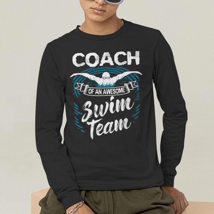 Swim Coach Professional Instructor Swimming Lesson Sport Men's Long Sleeve T-Shirt Swim Coach Professional Instructor Swimming Lesson Sport Men's Long Sleeve T-Shirt