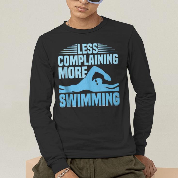 Swim Coach Swim Training Swimming Sport Men's Long Sleeve T-Shirt Swim Coach Swim Training Swimming Sport Men's Long Sleeve T-Shirt
