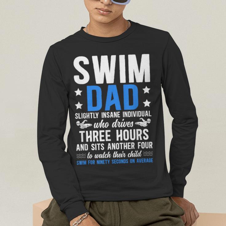 Swim Dad Definition Dad Of A Swimmer Father Swimming Dad Men's Long Sleeve T-Shirt Swim Dad Definition Dad Of A Swimmer Father Swimming Dad Men's Long Sleeve T-Shirt